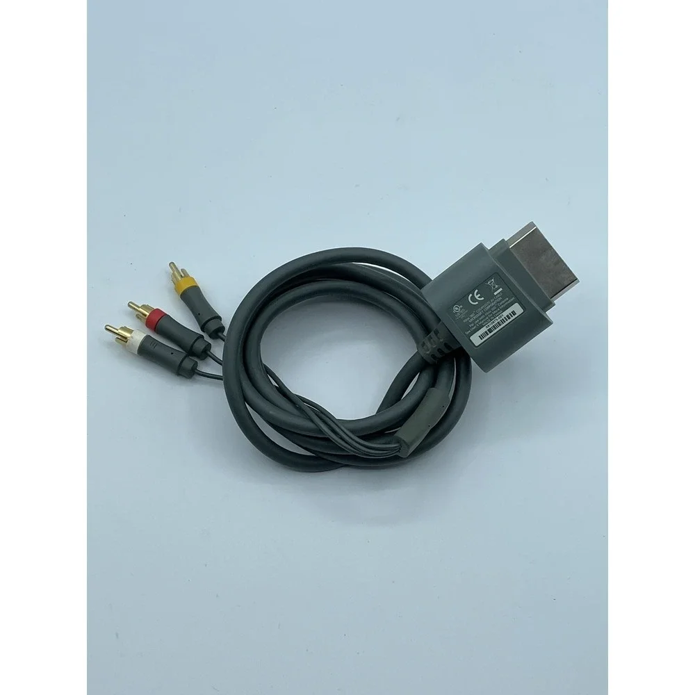Microsoft Xbox 360 TV Composite Audio Video AV Cable Cord, OEM Original Tested
